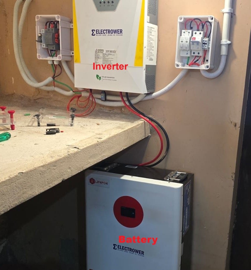 roof top solar hybrid system with battery
